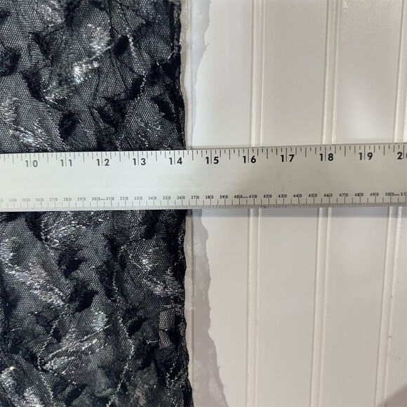 Alvoru Black Sheer Glitter Mesh Floral Tee USA Made Y2K Festival Top S Fairycore - Picture 5 of 7